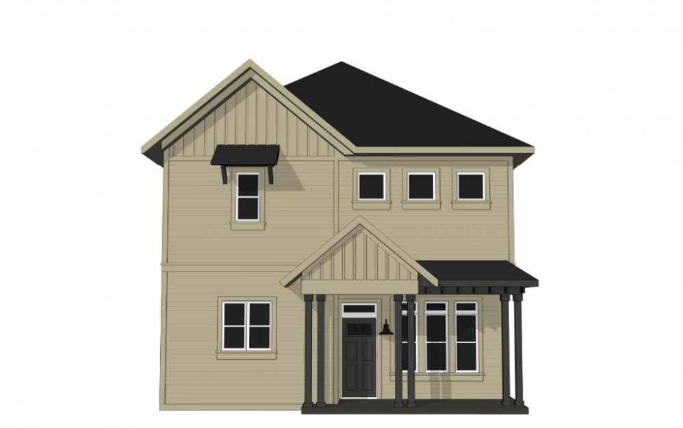 Two Bedroom Cottage with Private Driveway Parking (B1U) - 2 bedroom floorplan layout with 2.5 bathrooms and 1207 square feet (Exterior)